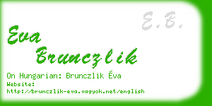 eva brunczlik business card